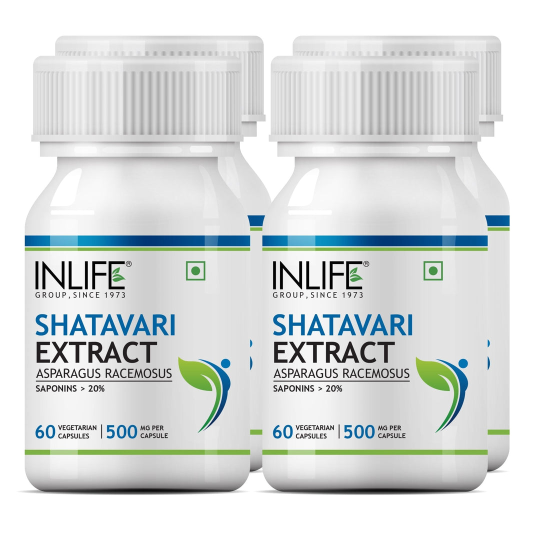 INLIFE Shatavari Extract Asparagus Recemosus (Saponins > 20%), 500 mg - INLIFE Healthcare (International)