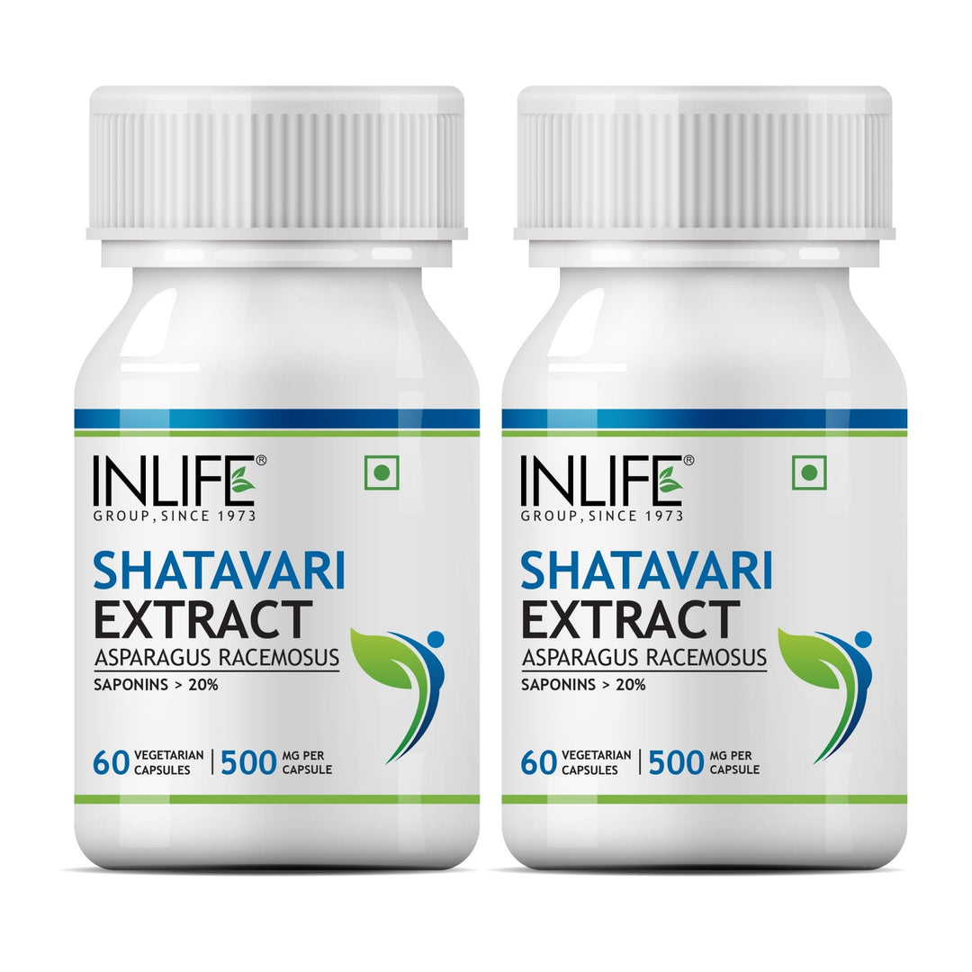 INLIFE Shatavari Extract Asparagus Recemosus (Saponins > 20%), 500 mg - INLIFE Healthcare (International)