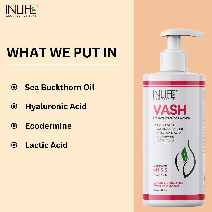 INLIFE Vaginal Wash for Feminine Personal Hygiene Cleansing Intimate Care, 250ml - INLIFE Healthcare (International)
