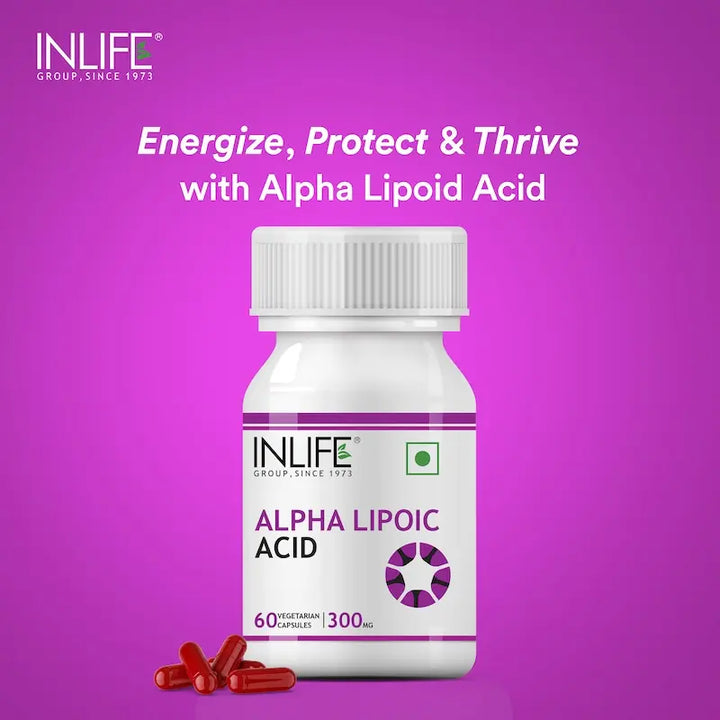 INLIFE Alpha Lipoic Acid, ALA Universal Antioxidant Supplement, 300 mg