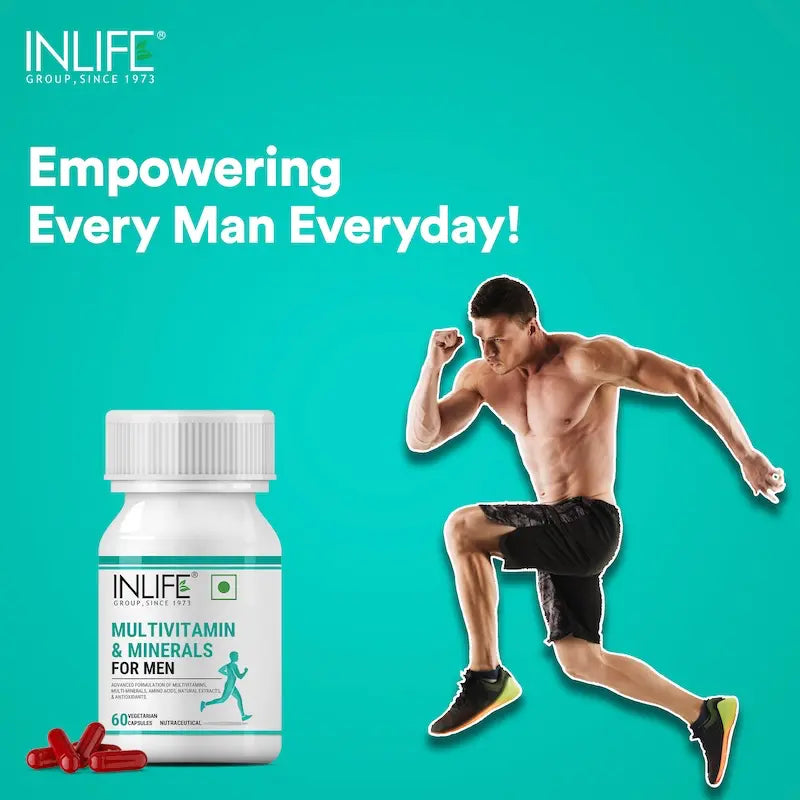 INLIFE Multivitamins & Minerals Amino Acids Antioxidants for Men Health Supplement