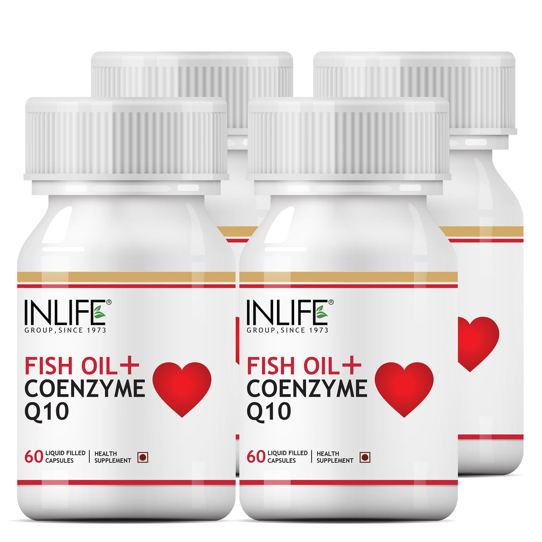 INLIFE Fish Oil with Coenzyme Q10 Omega 3 Supplement