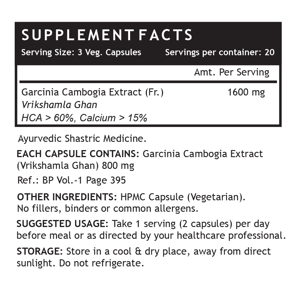 INLIFE Garcinia Cambogia Fruit Extract 60% HCA Supplement, 1600mg