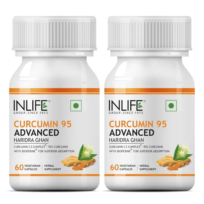 INLIFE Curcumin C3 Complex (95% Curcuminoids) & BioPerine Supplement