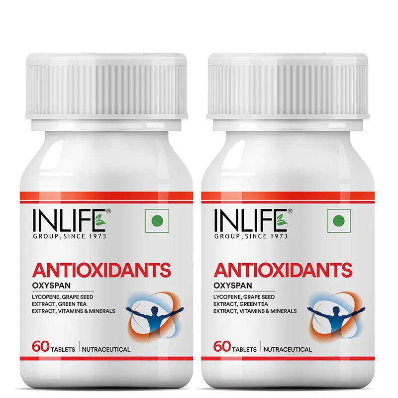 INLIFE Antioxidants Supplements | Lycopene Grape Seed Extract Green Tea Extract | Supports Immune Health