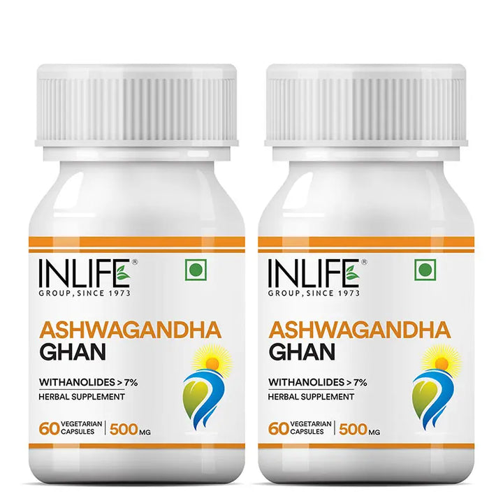 INLIFE Ashwagandha Extract (Withania Somnifera) Supplement | Immunity and General Wellness, 500mg