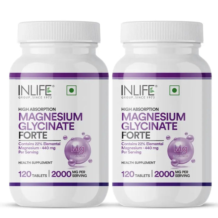 INLIFE Chelated Magnesium Glycinate Supplement 2000mg