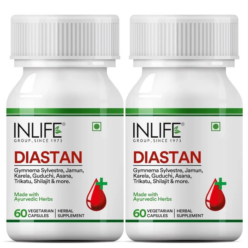 INLIFE Diastan Diabetes Care Ayurvedic Supplement - 60 Vegetarian Capsules