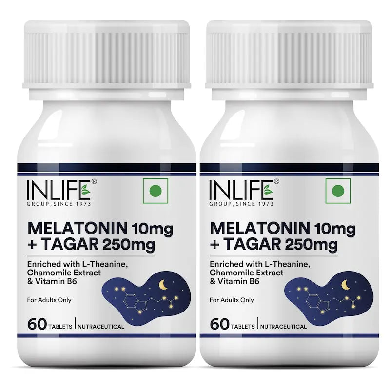 Inlife Melatonin (10mg) with Tagar (250mg) - 60 Tablets