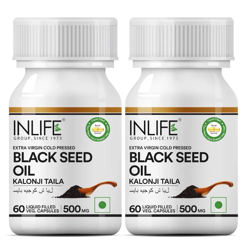 INLIFE Black Seed Oil Extra Virgin Cold Pressed, 500 mg