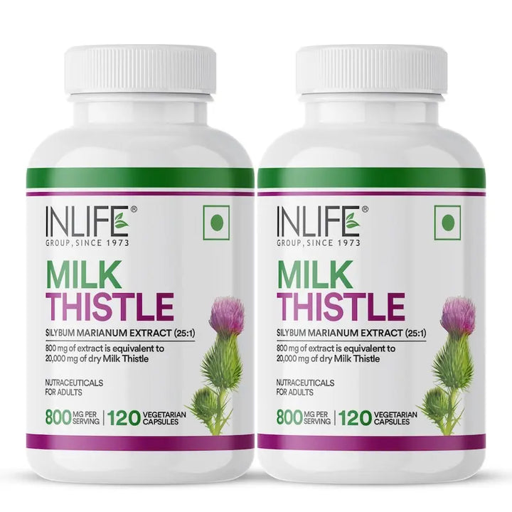 Inlife Milk Thistle Extract 800mg | 80% Silymarin Liver Support Supplement