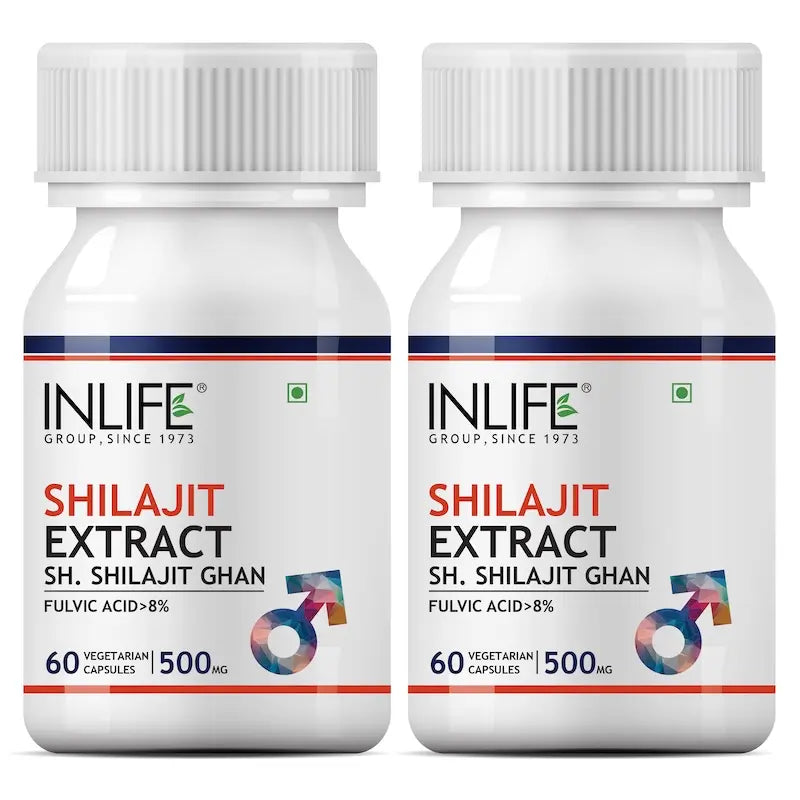 INLIFE Pure Shilajit Extract Supplement for Men | Strength and Stamina, 500mg