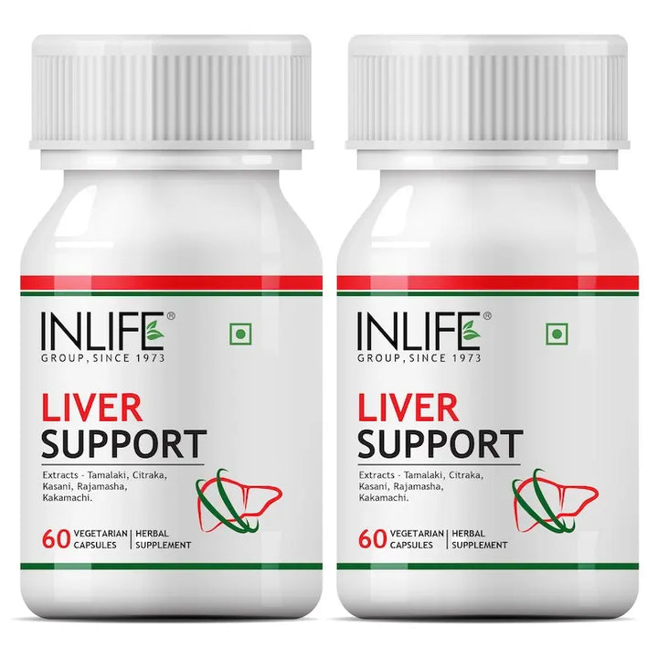 INLIFE Liver Support Supplement with Ayurvedic Herbs | Tamalaki, Citraka, Rajamasha, Kasanai, Kakamachi | Supports Healthy Liver Function for Men & Women