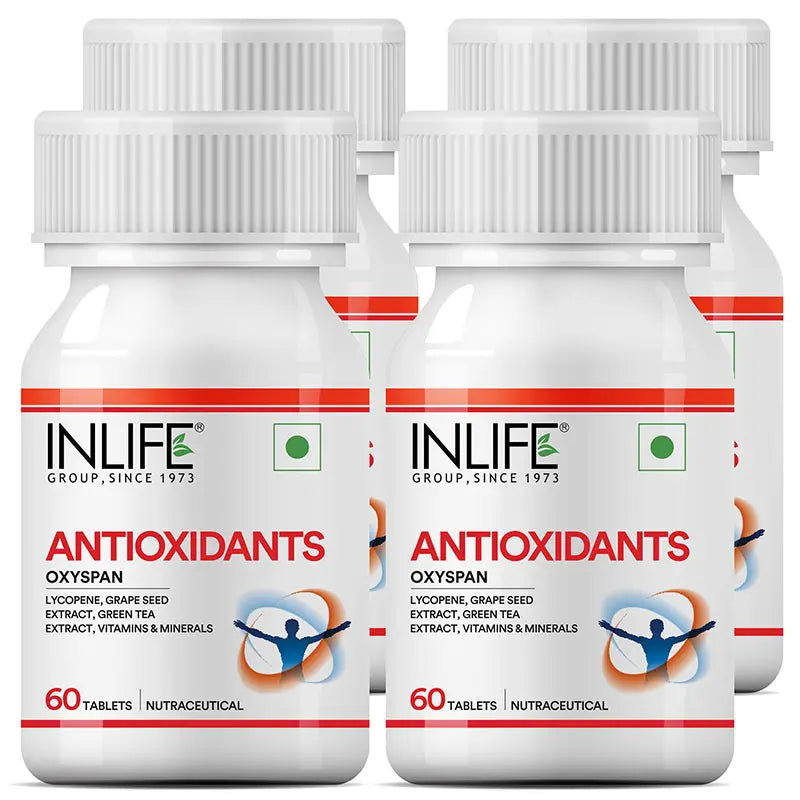 INLIFE Antioxidants Supplements | Lycopene Grape Seed Extract Green Tea Extract | Supports Immune Health