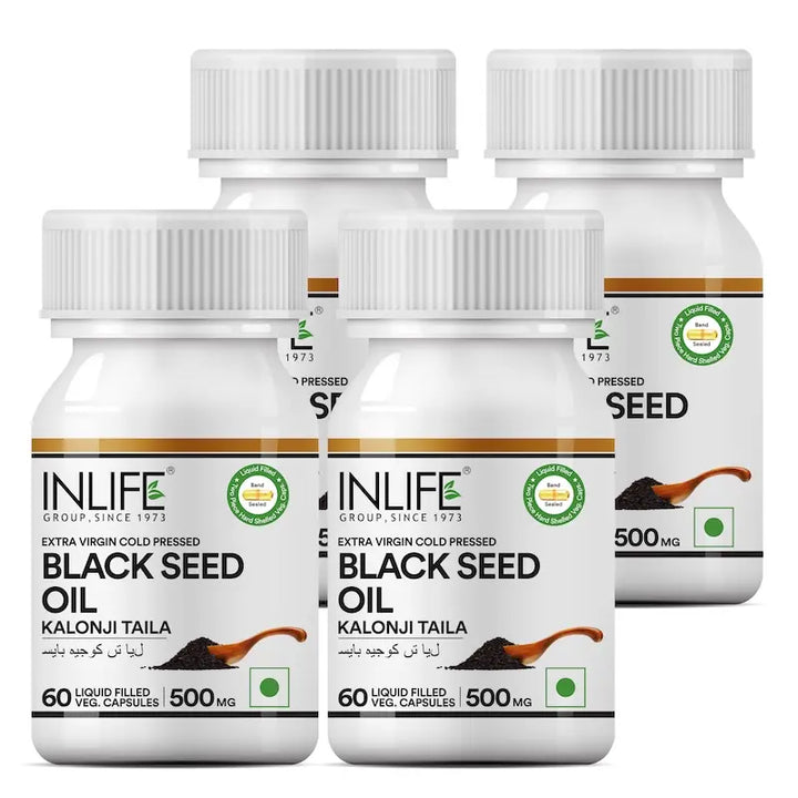 INLIFE Black Seed Oil Extra Virgin Cold Pressed, 500 mg