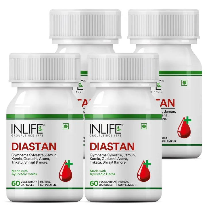 INLIFE Diastan Diabetes Care Ayurvedic Supplement - 60 Vegetarian Capsules