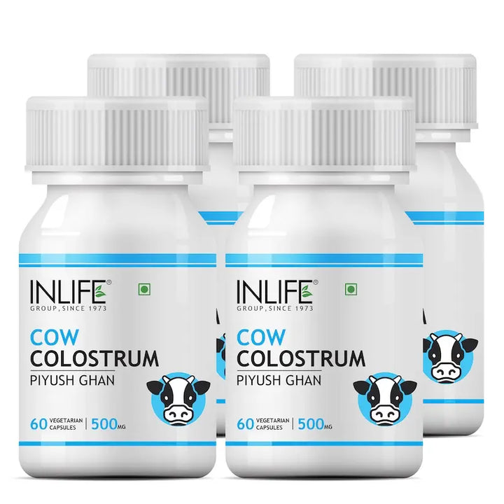 INLIFE Colostrum Capsules 500mg | Ayurvedic Immune & Gut Health Supplement