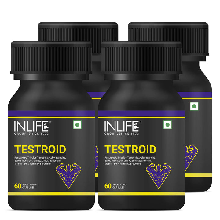 INLIFE Testroid Testosterone Support Supplement for Men | Energy & Stamina