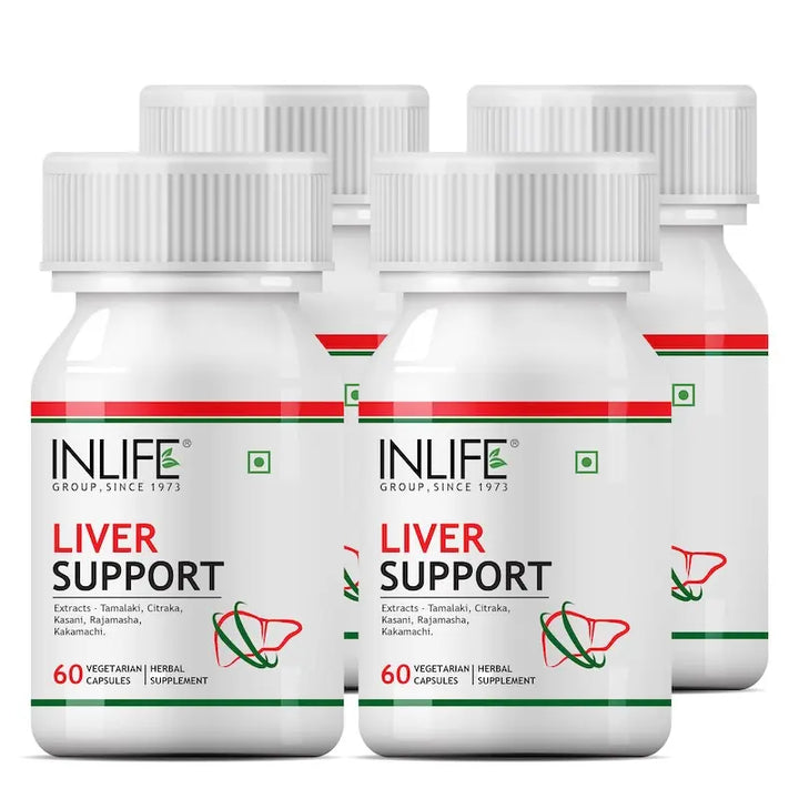 INLIFE Liver Support Supplement with Ayurvedic Herbs | Tamalaki, Citraka, Rajamasha, Kasanai, Kakamachi | Supports Healthy Liver Function for Men & Women