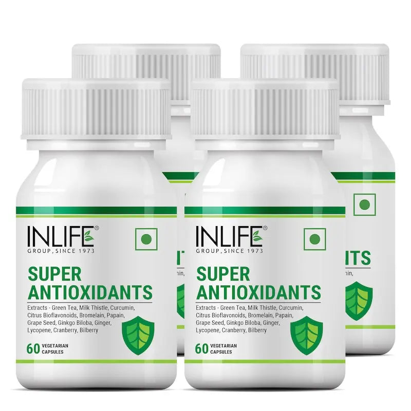 INLIFE Super Antioxidant Supplement | Milk Thistle, Curcumin, Ginkgo Biloba, Cranberry and more