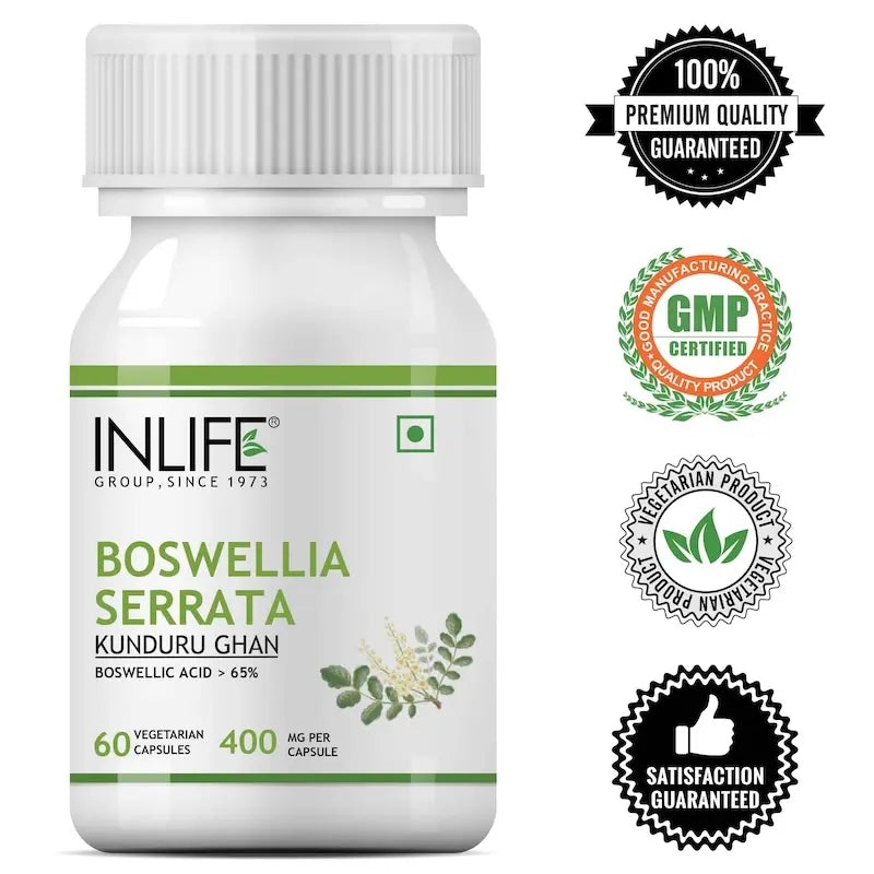 INLIFE Boswellia Serrata Extract (Boswellic Acids > 65%), 400 mg