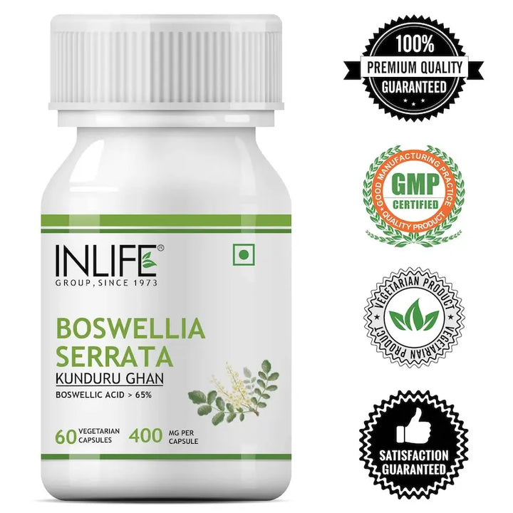 INLIFE Boswellia Serrata Extract (Boswellic Acids > 65%), 400 mg