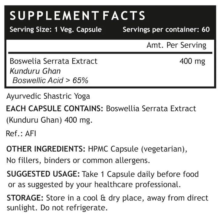 INLIFE Boswellia Serrata Extract (Boswellic Acids > 65%), 400 mg