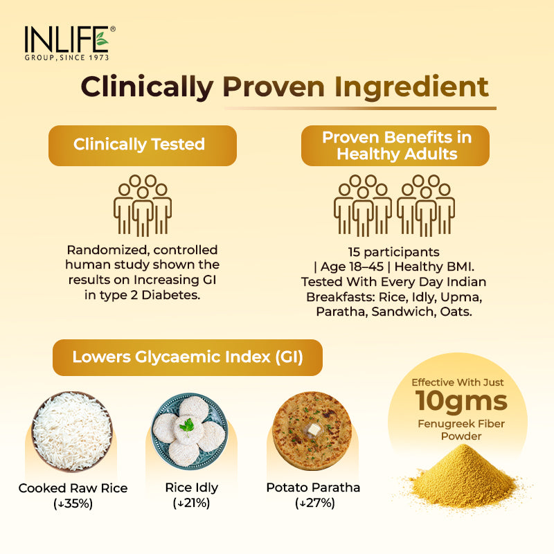 INLIFE Fenugreek Fiber Powder | Refreshing Orange Flavor-150g&nbsp;