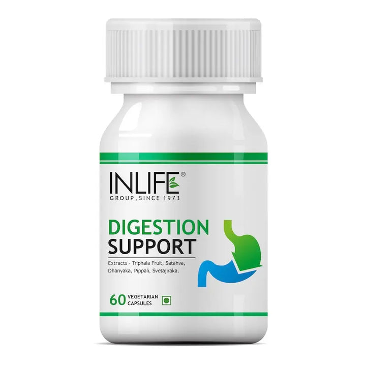 INLIFE Digestion Support Supplement with Ayurvedic Herbs | Triphala, Satahva, Dhanyaka, Pippali