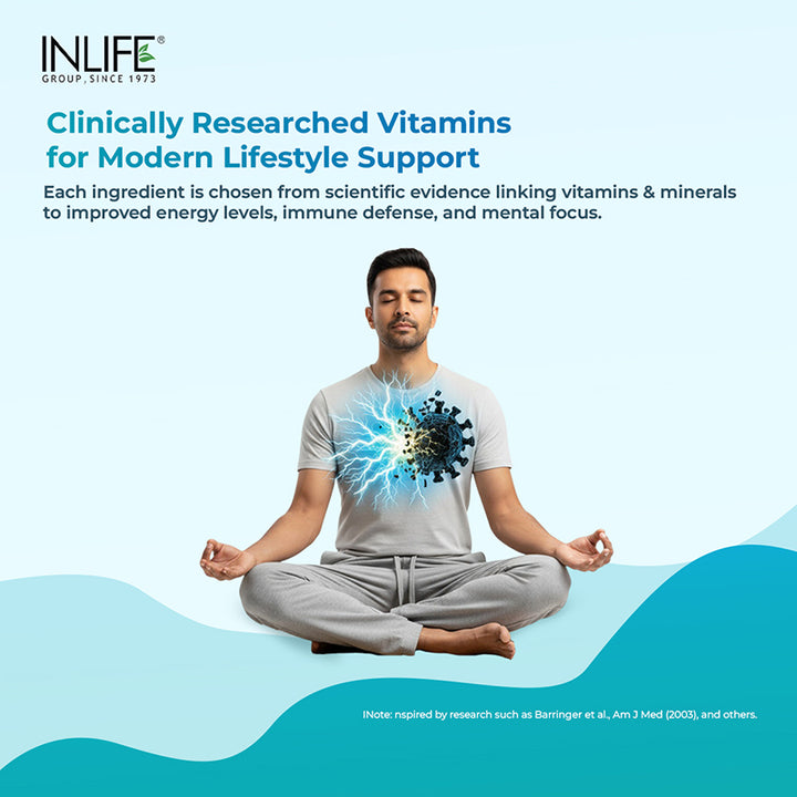 INLIFE Multivitamins & Minerals Amino Acids Antioxidants for Men Health Supplement