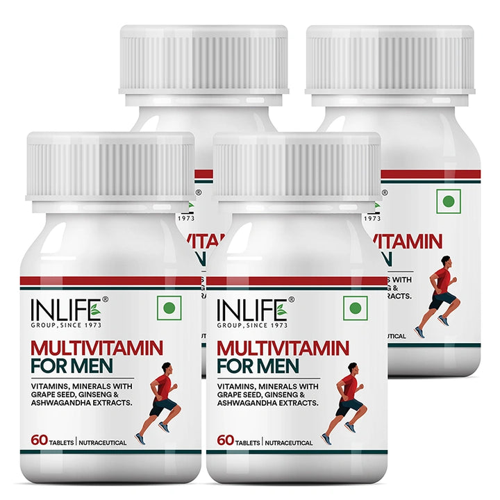 Inlife Multivitamin and Minerals Tablets for Men | Ashwagandha, Ginseng, Grape Seed Extract