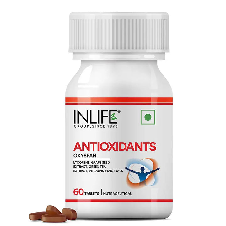 INLIFE Antioxidants Supplements | Lycopene Grape Seed Extract Green Tea Extract | Supports Immune Health