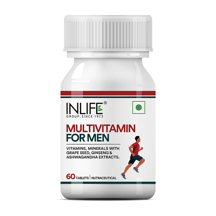 Inlife Multivitamin and Minerals Tablets for Men | Ashwagandha, Ginseng, Grape Seed Extract
