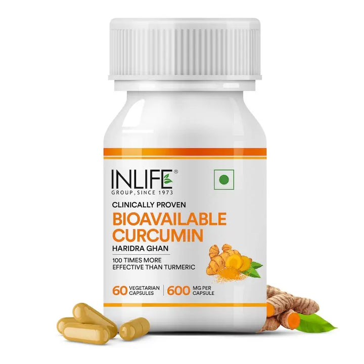 INLIFE Bioavailable Curcumin Capsules | Curcumin Supplement | Clinically Proven Ingredient | Supports Immune Health, 600mg