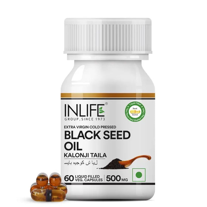 INLIFE Black Seed Oil Extra Virgin Cold Pressed, 500 mg