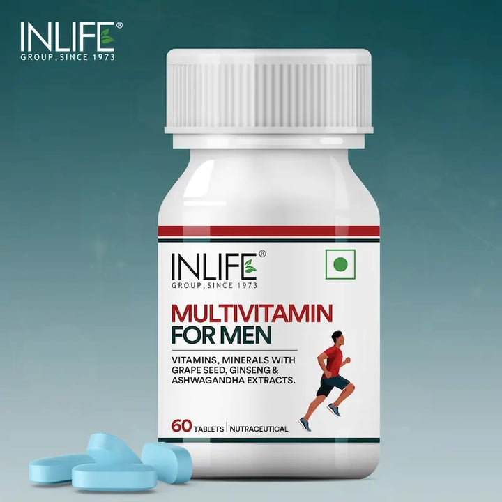 Inlife Multivitamin and Minerals Tablets for Men | Ashwagandha, Ginseng, Grape Seed Extract