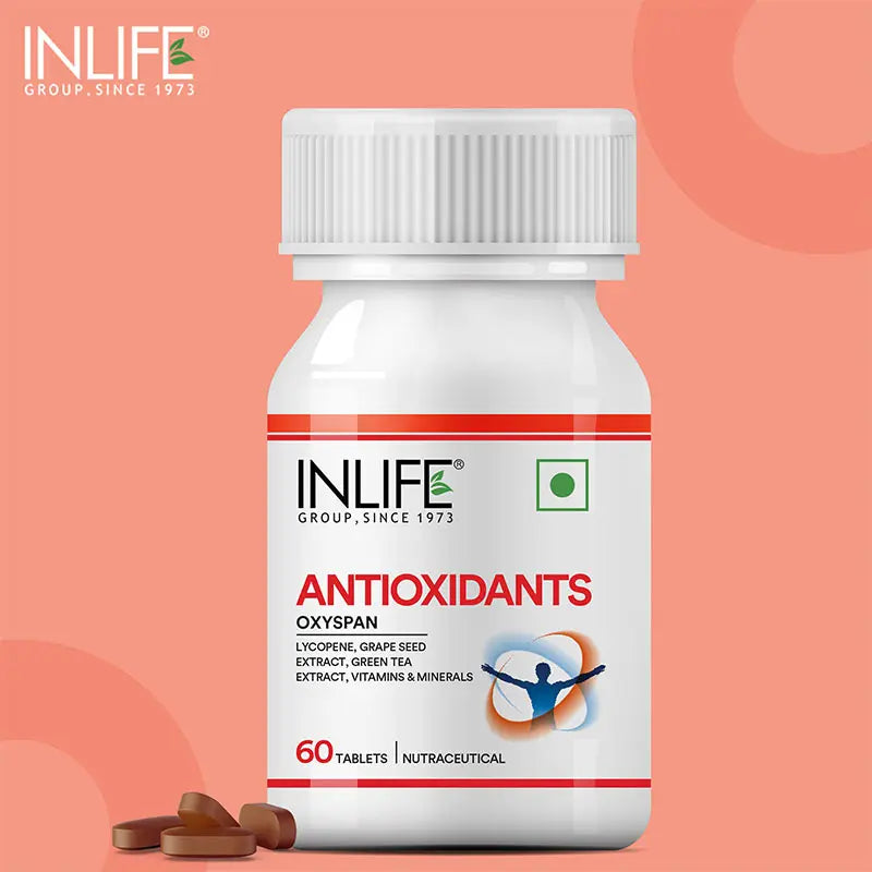 INLIFE Antioxidants Supplements | Lycopene Grape Seed Extract Green Tea Extract | Supports Immune Health