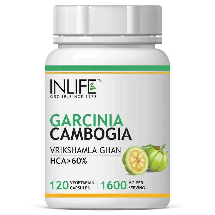 INLIFE Garcinia Cambogia Fruit Extract 60% HCA Supplement, 1600mg