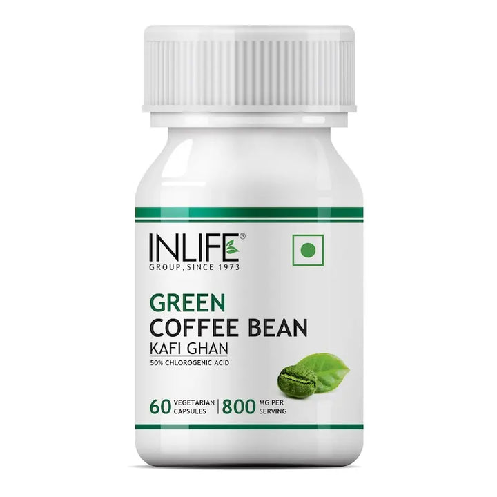 INLIFE Green Coffee Bean Extract (50% Chlorogenic Acid), 800 mg