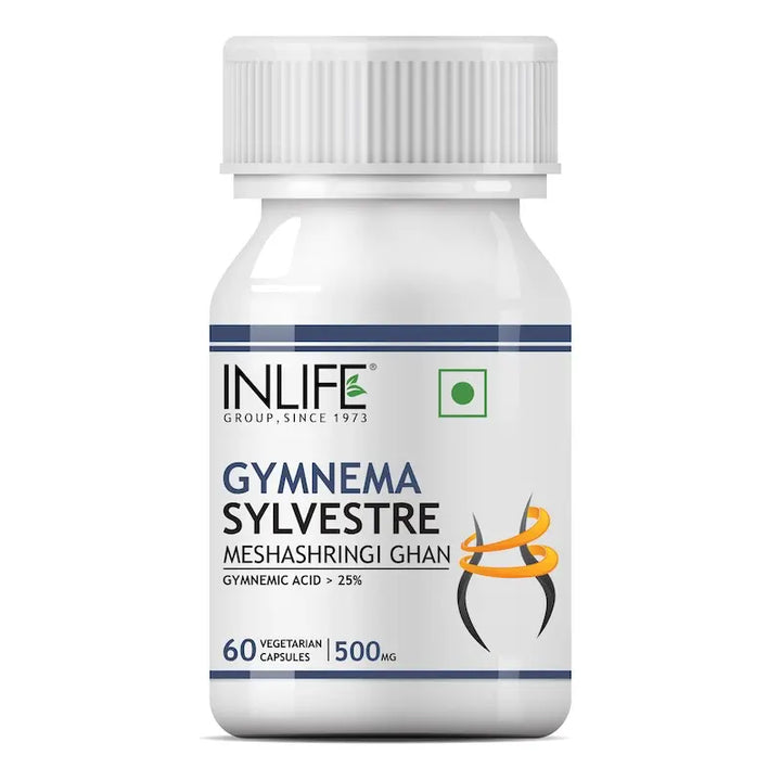 INLIFE Gymnema Sylvestre Capsules 500mg | Ayurvedic Herbal Supplement for Blood Sugar Wellbeing