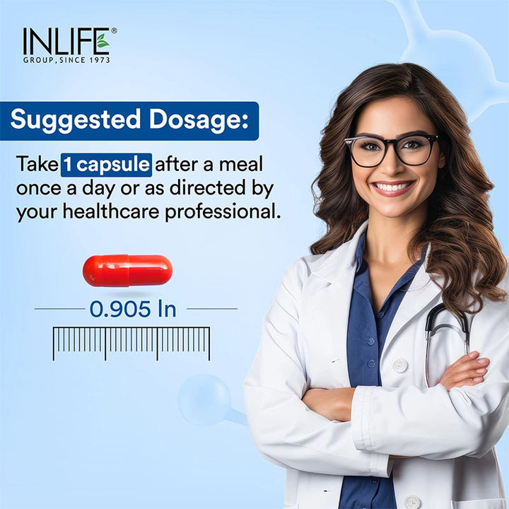 INLIFE L Glutathione Capsules 1000mg | Vitamin C Milk Thistle Grape Seed Extract Biotin | Skin and Liver Health Supplement for Men Women