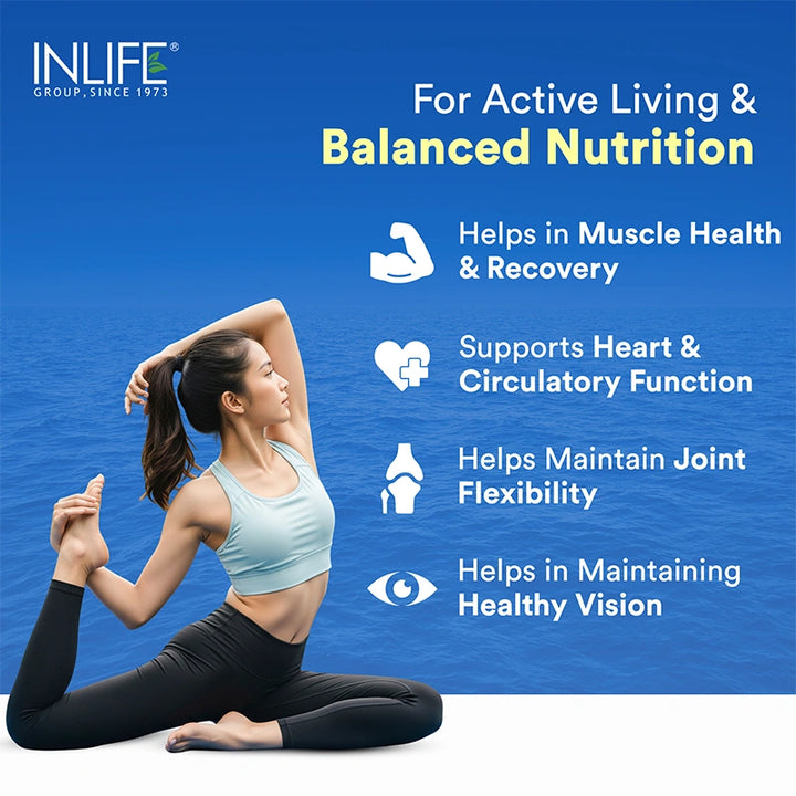 INLIFE Fish Oil Omega 3 Capsule 1000mg | Double Strength | Supplement for Heart, Brain and Joint Health for Men Women | EPA:DHA 36:24 - 60 Liquid Filled Capsules