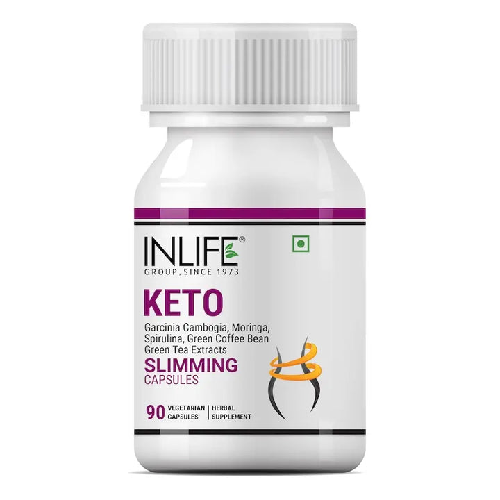 INLIFE Keto Slimming Capsules | Extracts - Garcinia Cambogia, Green Coffee Bean, Green Tea, Spirulina Moringa | Weight Management Supplement