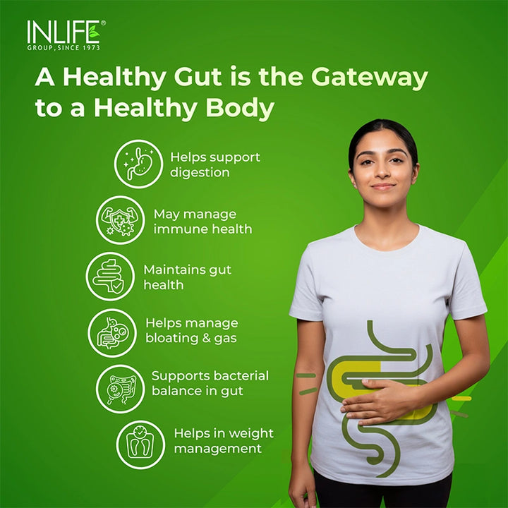 INLIFE Prebiotics and Probiotics Supplement for Men Women