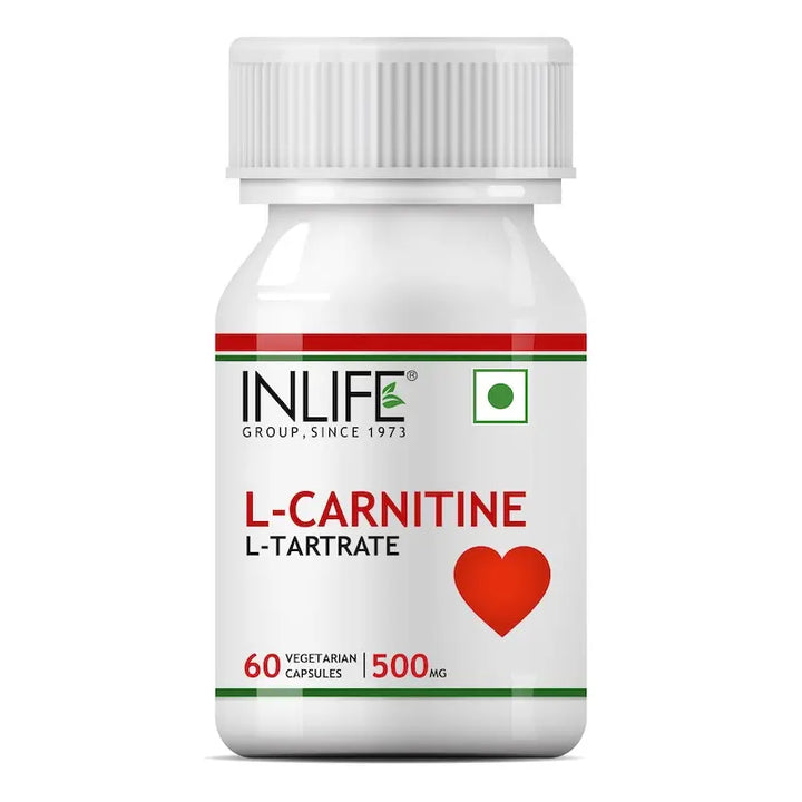 INLIFE L-Carnitine L-Tartrate Capsules 1000mg | Supports Muscle Health & Excercise Recovery | Supplement for Men Women