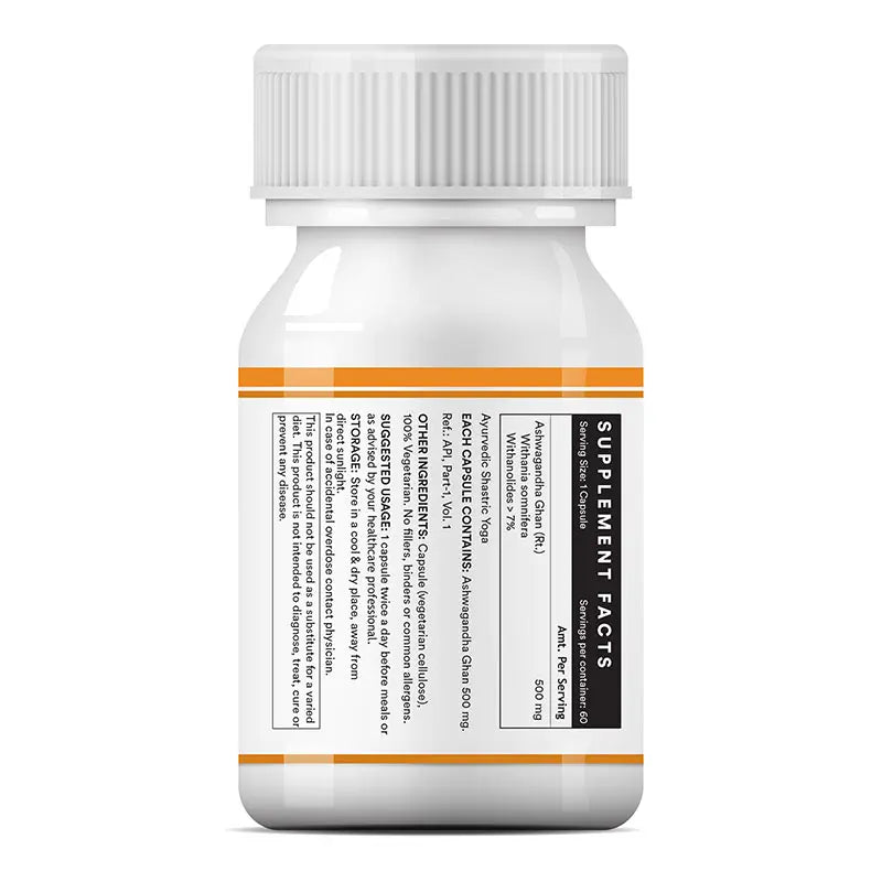 INLIFE Ashwagandha Extract (Withania Somnifera) Supplement | Immunity and General Wellness, 500mg