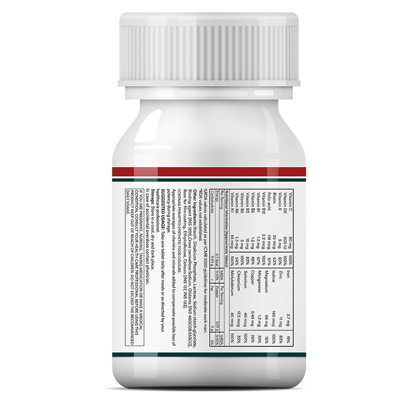 Inlife Multivitamin and Minerals Tablets for Men | Ashwagandha, Ginseng, Grape Seed Extract