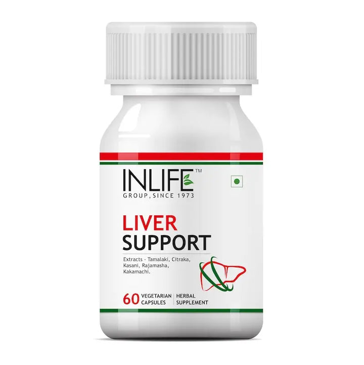 INLIFE Liver Support Supplement with Ayurvedic Herbs | Tamalaki, Citraka, Rajamasha, Kasanai, Kakamachi | Supports Healthy Liver Function for Men & Women