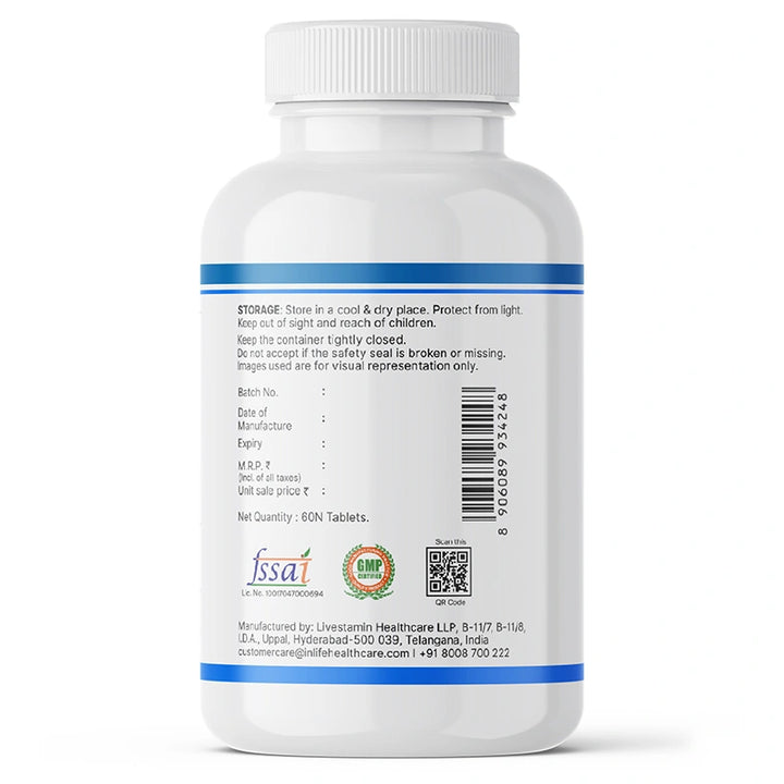 Inlife 5X Magnesium Complex 2000mg with Zinc, Vitamin C, D3, B12 Veg.Tablets