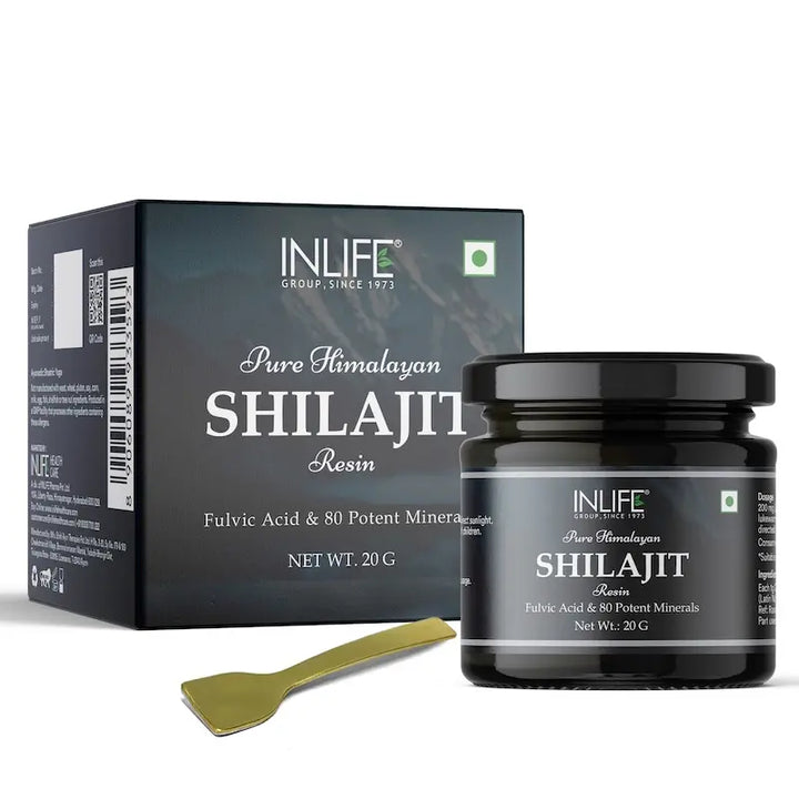 INLIFE Shilajit Resin 20g | Original Himalayan & Natural Shilajeet for Strength, Endurance & Stamina | 75% Fulvic Acid